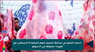 أسعار اللحوم في محافظ البحيرة اليوم الجمعة 8 أغسطس مع تغيرات ملحوظة في الأسواق